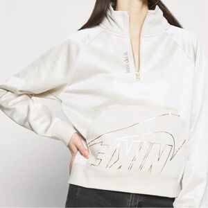 Nike Women's Cream Half-Zip Sweatshirt